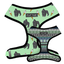 Load image into Gallery viewer, Flat Face Duo Reversible Harness &amp; Leash Set - Aztec Ape - Flat Face