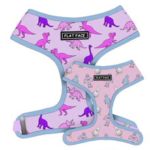 Load image into Gallery viewer, Flat Face Duo Reversible Harness - Pink Dino Bot - Flat Face